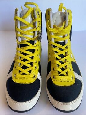 Creative Recreation High Top Sneakers Yellow Black Women’s Size 8